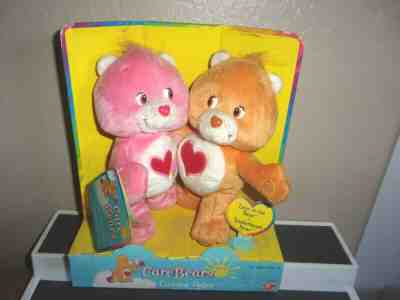 Care Bears Cuddle Pairs -Love a Lot And Tenderheart Bear Plush Toys 2002
