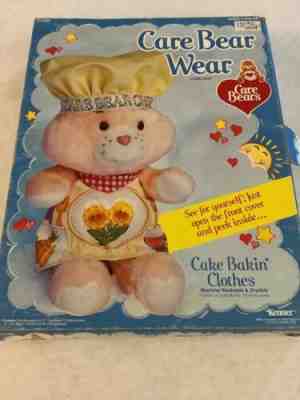 Vintage Care Bear Care Bears Care Bear Wear Cake Bakin Clothes NEW MIB