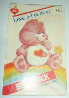 Butterick 6232 Love A Lot CARE BEAR Pattern Uncut 1983