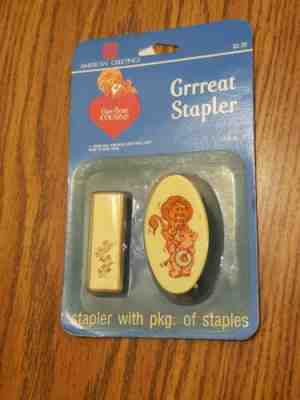 VIntage Care Bear Cousins Grrreat Stapler Brave Heart Lion Staples 1985 NIP