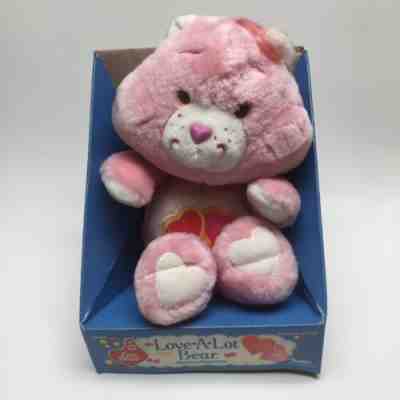 Vintage 1985 Kenner Care Bears Love-a-Lot Bear Stuffed Animal Plush New With Box
