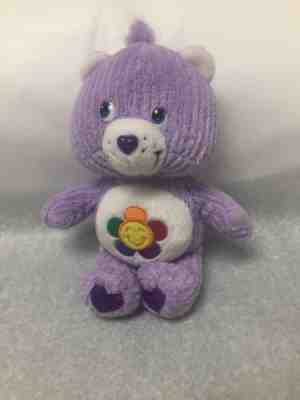 Care Bears Harmony Bear Plush Stuffed Soft Lil' Chenille Purple Flower 2003 8