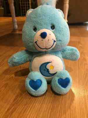 Care Bears Blue Bedtime Bear Rattle Plush Baby Toy 2004 10