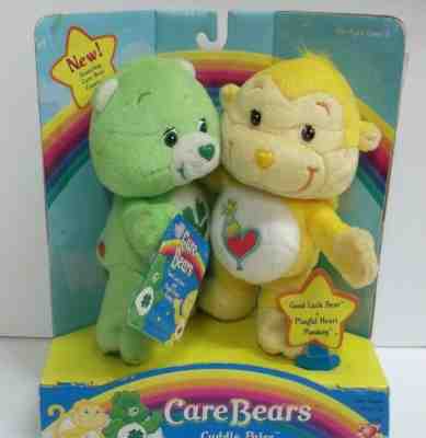 Care Bear Cuddle Pairs, 2004 Good Luck Bear, Playful Heart Monkey NIB