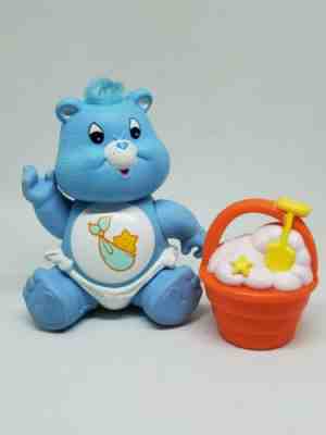 Vintage Care Bears Poseable Figure Baby Tugs Bear 1984 Kenner Big Diggity Bucket