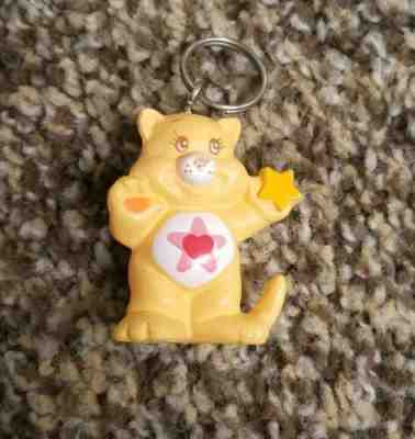Vintage Care Bear Keychain Attachables 1985 Proud Heart Cat 