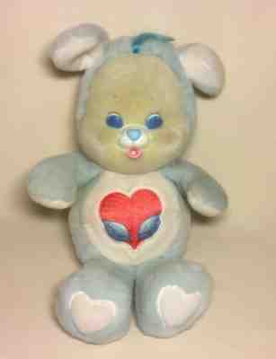 Vintage 1986 Care Bear Cousin Cubs Lil Swift Heart Little Blue Rabbit Plush
