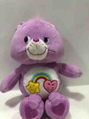 Care Bears “Best Friend Bear” Lavender with Rainbow Heart and Star 11” 2004