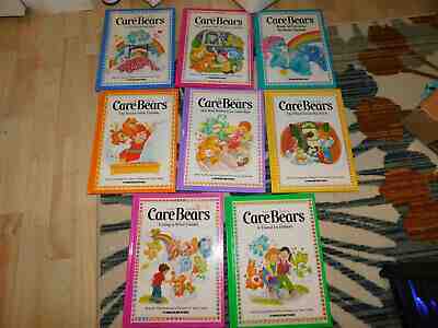 1983 Vintage Hardcover Care Bears Books Lot of 8 Parker Brothers Kenner 80s