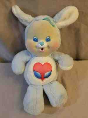 Vintage Care Bears Plush Stuffed Cousins Swift Heart Rabbit Bunny Flocked Face