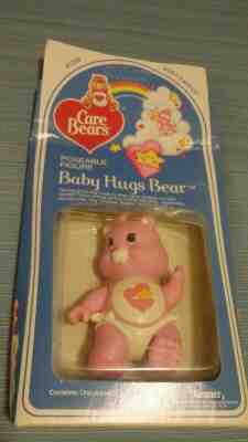 Vintage 1984 Care Bear Figurine, Baby Hugs Bear,Kenner Original in Box!