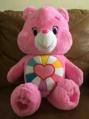 Care Bears Pink HOPEFUL HEART Teddy Bear Large 22