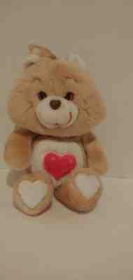 Vintage Care Bears Stuffed Plush Tan 1983 Tenderheart Bear By Kenner 13 Inch