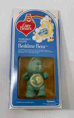 Vintage Poseable Care Bear, Bedtime Bear, Kenner, 1982, New, MOC, Good Condition