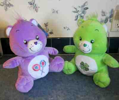 2 Nanco Care Bears 2003 Share Bear Purple & Good Luck Bear Green 10