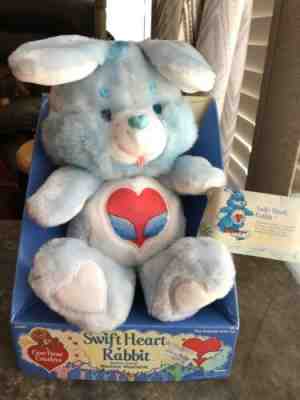 NIB Vintage 1984 Swift Heart Rabbit Care Bears Cousins Kenner Stuffed Animal