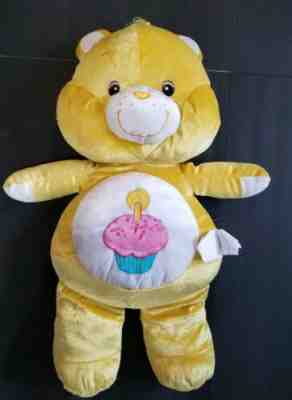 Care Bears Yellow Birthday Bear Plush Stuffed Animal Large Jumbo 28