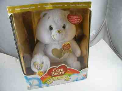 CARE BEARS PREMIER COLLECTORS EDITION WHITE HEART OF GOLD SWAROVSKI CRYSTAL