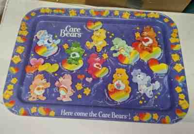 VINTAGE CARE BEARS METAL BREAKFAST TV TRAY 1980S RETRO COLLECTIBLE TOYS KIDS