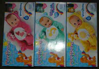 Lot of 3 Care Bear Water Babies Funshine, Wish, & Love a Lot New in boxes