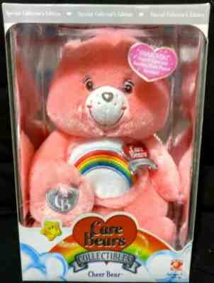 **The 25th Anniversary Swarovski Pink Cheer Bear Care Bears! Rare MIB** 