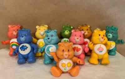 Listing for amnarvae_5  Vintage Lot of 10 Care Bears Poseable Figures 1980's 