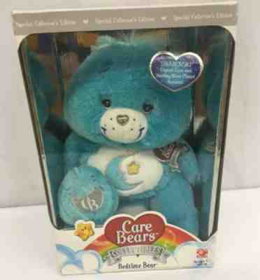Retired Care Bears Collectible Bedtime Bear New W/ Tag Sterling Silver Swarovski