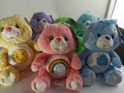Lot of 6 Care Bear Cheer Luck Celebration Collection 20 Years of caring PLUSH 8