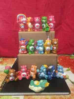 Lot of 17 Vintage Care Bears AGC Poseable Figures 1983-84