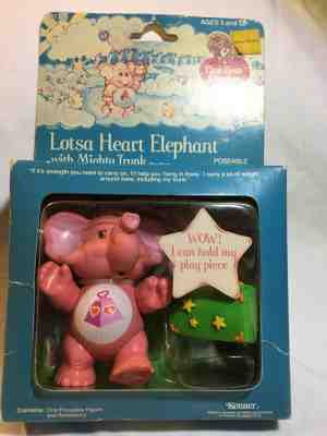 CARE BEARS LOTSA Heart Elephant Poseable new sealed moc 1985 Kenner