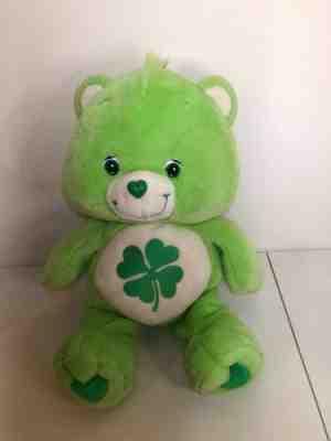 Green Care Bears Good Luck Bear Plush Shamrock Jumbo 2002 Vintage 27 Inch