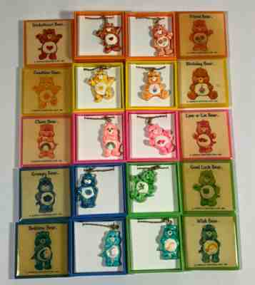 New In Box Care Bears Set Of 10 Vintage Necklaces 1985
