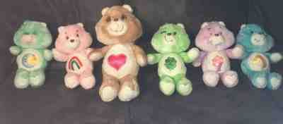 Lot of 6 Care Bear Plush Stuffed Animals 1983 Kenner Vintage Collectible Rare TV