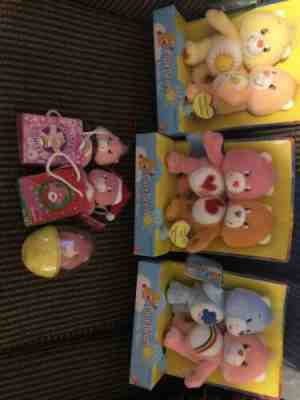 3 sets of cuddle pair Care Bear 6 total bears 7