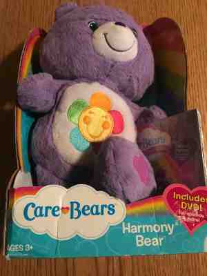 Rare  Care Bears Harmony Bear with DVD   NEW