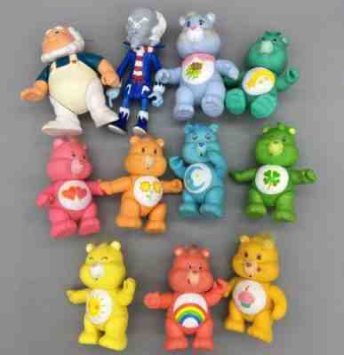 Lot of 11 Vintage 1980'S Posable Care Bears PVC Figures - Fast Ship - F28