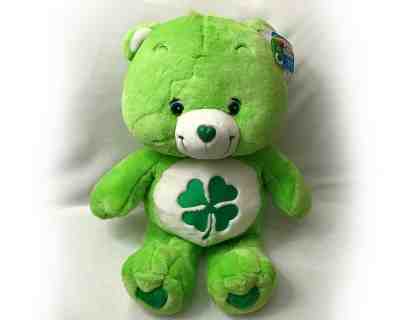 RARE Care Bears Good Luck Bear Plush Shamrock Jumbo 24