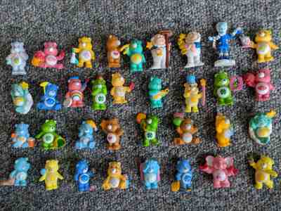 Lot of 34 Vintage Care Bears PVC Figures Toys 1983 and 1984 rare collectables 