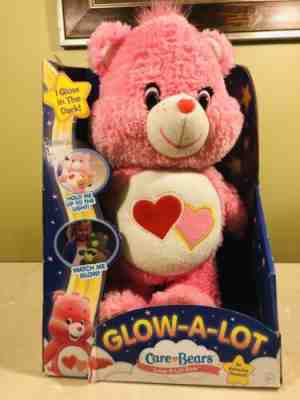 Collectible Vintage Care Bears Glow A Lot Bedtime Love-A-Lot Bear Plush - NIB