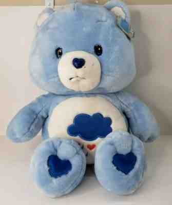 2002 NWT Care Bear Grumpy Plush TCFC 22 Inch Big Blue Cloud Heart Rain 
