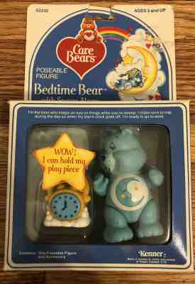 Vintage Care Bear Bedtime Bear Poseable Figure ~ 1983 Kenner