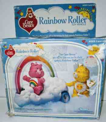 Vintage Kenner Care Bears Rainbow Roller in Original Box Stickers 