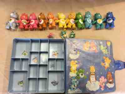 Vintage Poseable Care Bears Collectibles and Story Book Carrying Case