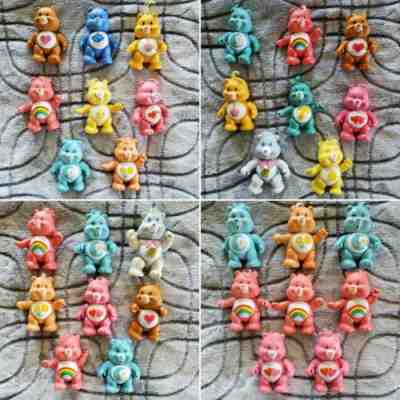 POOR CONDITION Vintage Care Bears 32 Poseable Figures Lot Kenner 1983 READ DESC