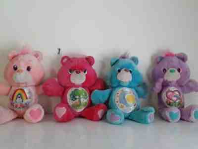 4 Vintage 1991 Care Bears Plush Lot w/ Share, Friend, Cheer, and Bedtime Bears