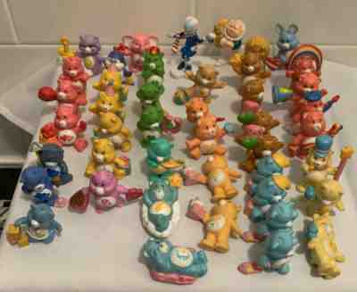 Lot 44 Vintage Mini Care Bears & Friends PVC Figures Toys 1980s