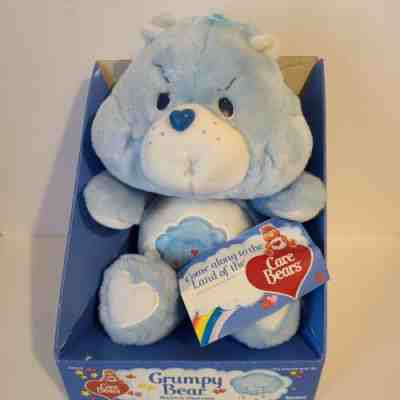 1984 Vintage Kenner GRUMPY BEAR Care Bears plush toy Box With Tags CUTE!