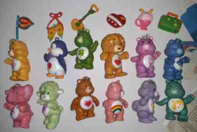 Care Bears Vintage Lot, POSEABLE  Care Bears, Cousins, with Accessories 1980's