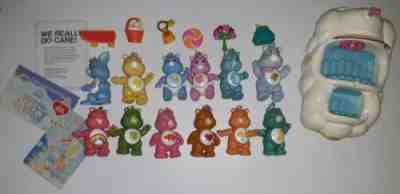 Care Bears Vintage Lot, POSEABLE Bears, Accessories, And Cloud Mobile Vehicle!