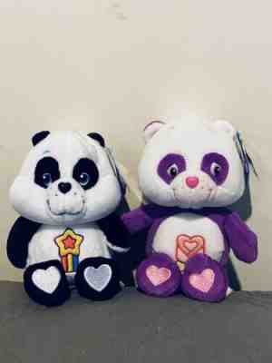 Care Bear Cousin Polite Panda 2004 And Purple Perfect Panda